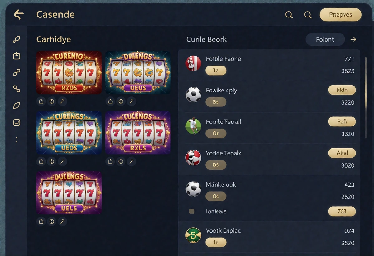 Produktoberfl&auml;che von BetScore mit getrennten Bereichen f&uuml;r Casino-Spiele und Sportwetten in einem Konto